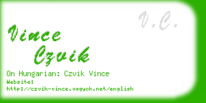 vince czvik business card